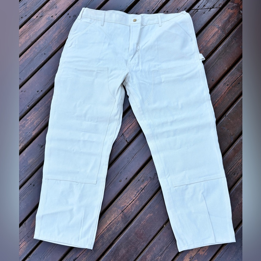 Carhartt B04 NAT White Double Knee Cotton Painter Pants